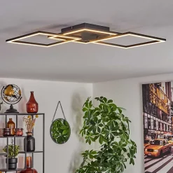 Plafonnier Obo Led Noir, 1 Lumiere