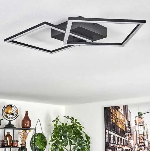 Plafonnier Obo Led Noir, 1 Lumiere