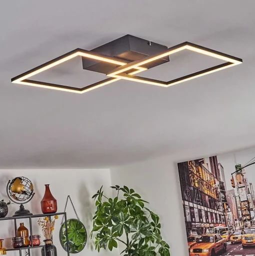 Plafonnier Obo Led Noir, 1 Lumiere