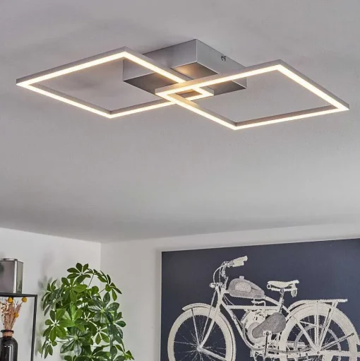 Plafonnier Obo Led Titane, 1 Lumiere