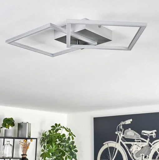 Plafonnier Obo Led Titane, 1 Lumiere