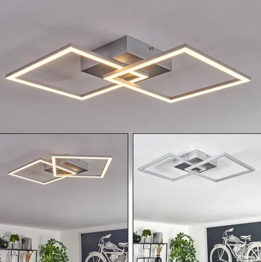 Plafonnier Obo Led Titane, 1 Lumiere