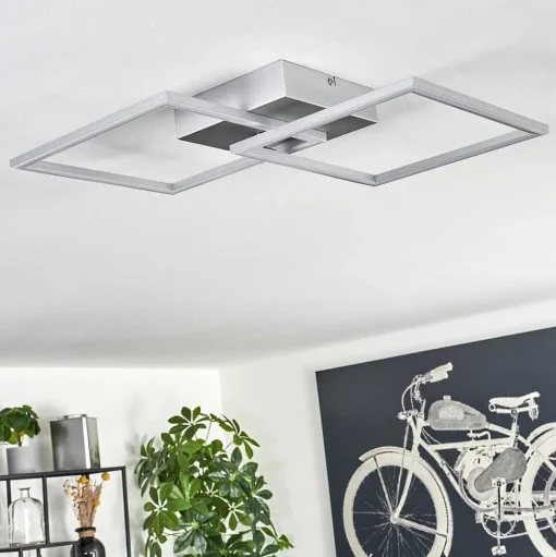 Plafonnier Obo Led Titane, 1 Lumiere