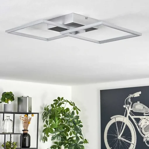 Plafonnier Obo Led Titane, 1 Lumiere