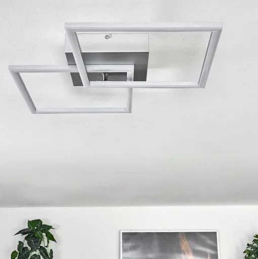 Plafonnier Obo Led Titane, 1 Lumiere