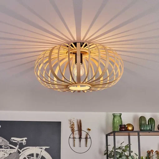 Plafonnier Oravi Bois Clair, 1 Lumiere