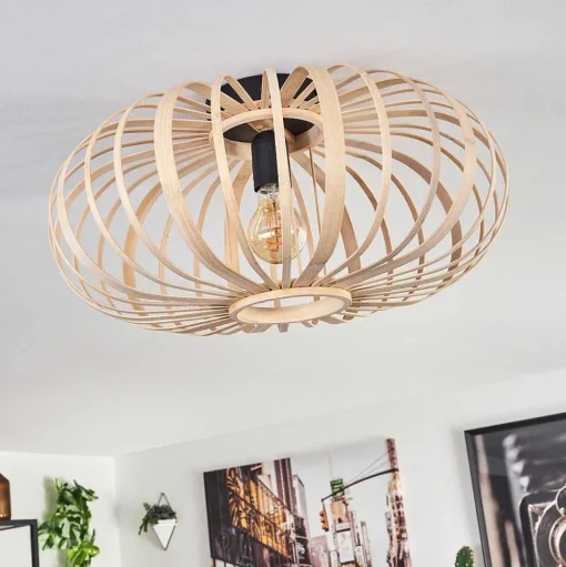 Plafonnier Oravi Bois Clair, 1 Lumiere