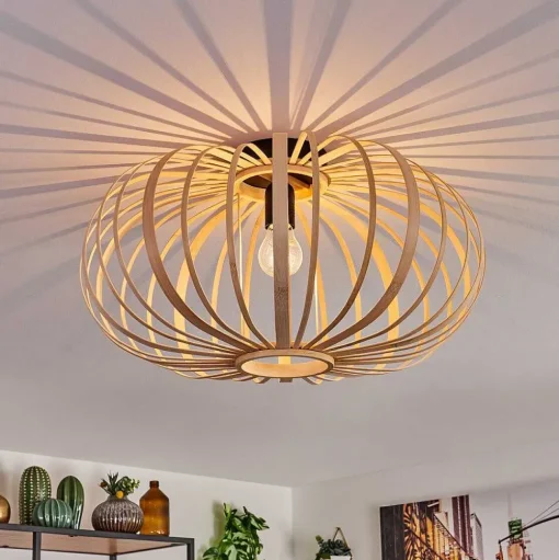 Plafonnier Oravi Bois Clair, 1 Lumiere