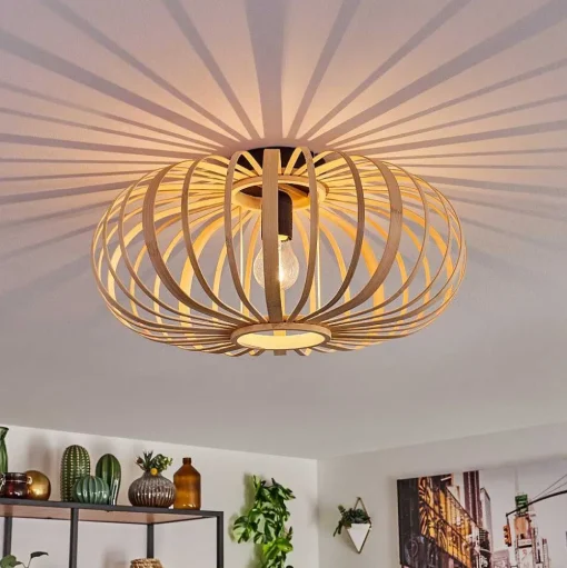 Plafonnier Oravi Bois Clair, 1 Lumiere