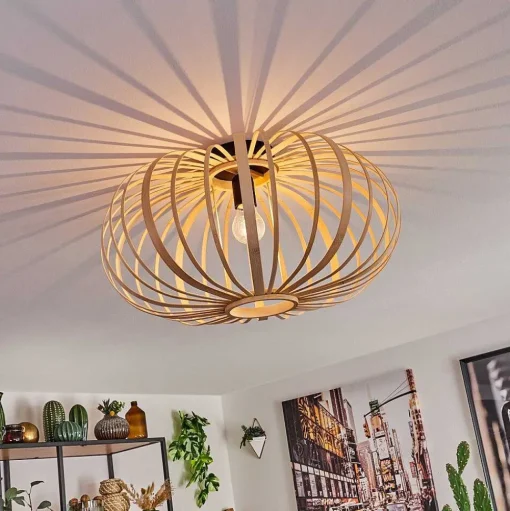 Plafonnier Oravi Bois Clair, 1 Lumiere