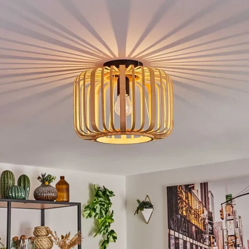 Plafonnier Oravi Bois Clair, 1 Lumiere