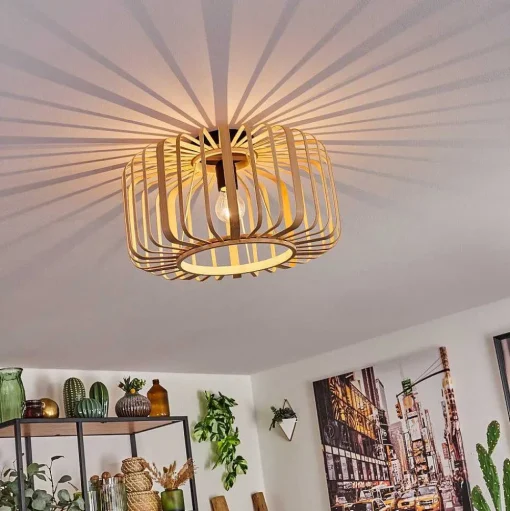 Plafonnier Oravi Bois Clair, 1 Lumiere