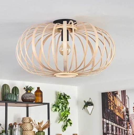 Plafonnier Oravi Bois Clair, 1 Lumiere