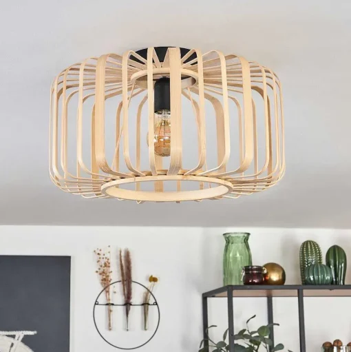 Plafonnier Oravi Bois Clair, 1 Lumiere