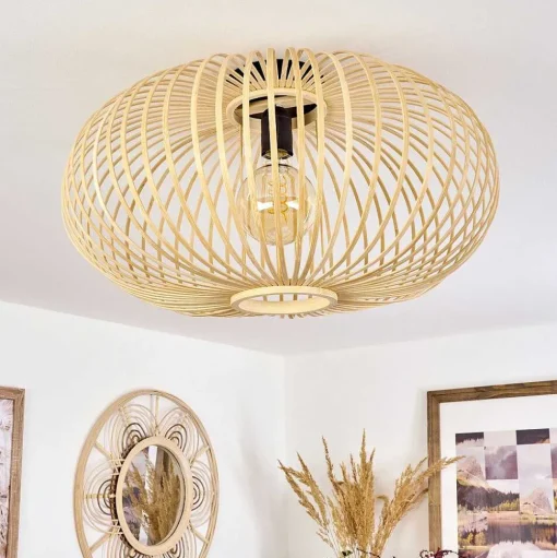 Plafonnier Oravi Bois Clair, 1 Lumiere