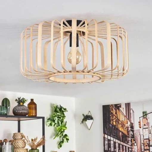 Plafonnier Oravi Bois Clair, 1 Lumiere