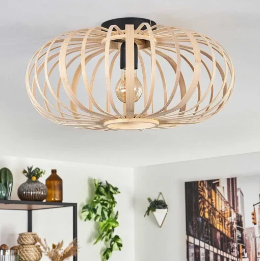 Plafonnier Oravi Bois Clair, 1 Lumiere