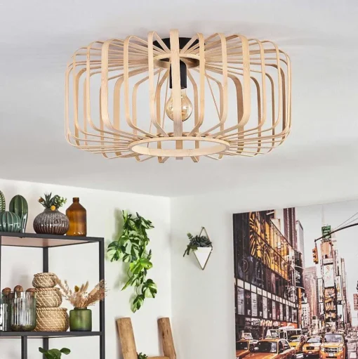 Plafonnier Oravi Bois Clair, 1 Lumiere
