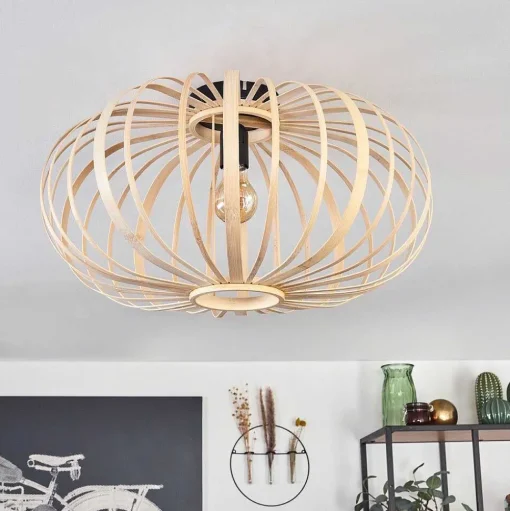 Plafonnier Oravi Bois Clair, 1 Lumiere