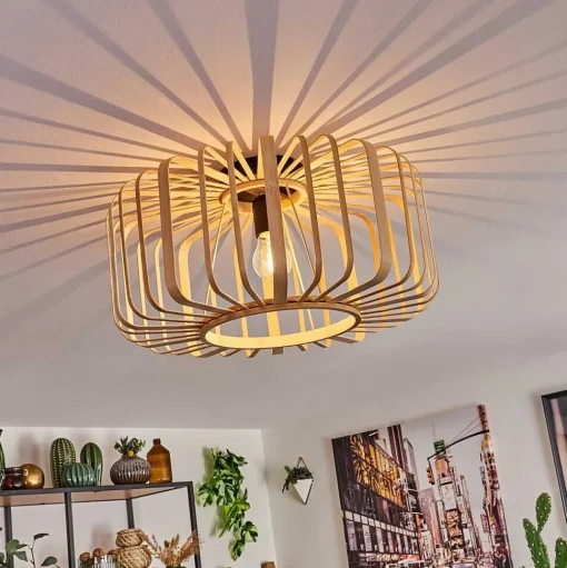 Plafonnier Oravi Bois Clair, 1 Lumiere