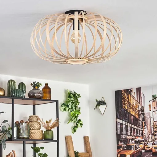 Plafonnier Oravi Bois Clair, 1 Lumiere
