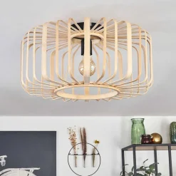 Plafonnier Oravi Bois Clair, 1 Lumiere