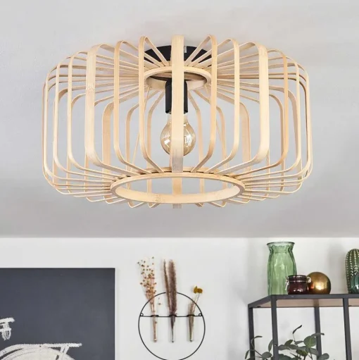 Plafonnier Oravi Bois Clair, 1 Lumiere