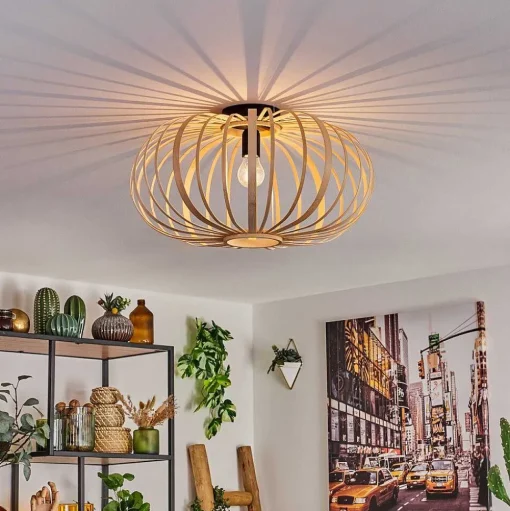 Plafonnier Oravi Bois Clair, 1 Lumiere