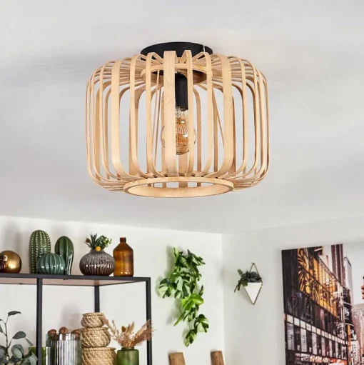 Plafonnier Oravi Bois Clair, 1 Lumiere
