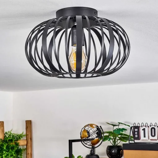 Plafonnier Oravi Noir, 1 Lumiere
