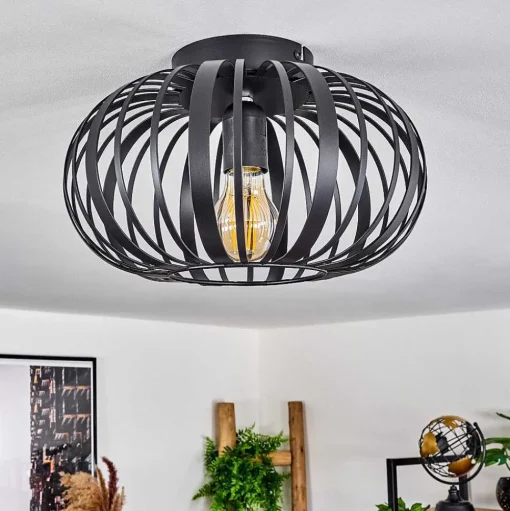 Plafonnier Oravi Noir, 1 Lumiere
