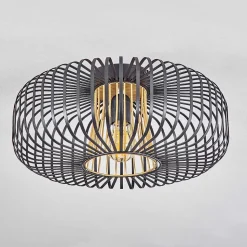 Plafonnier Oravi Noir Dore, 1 Lumiere