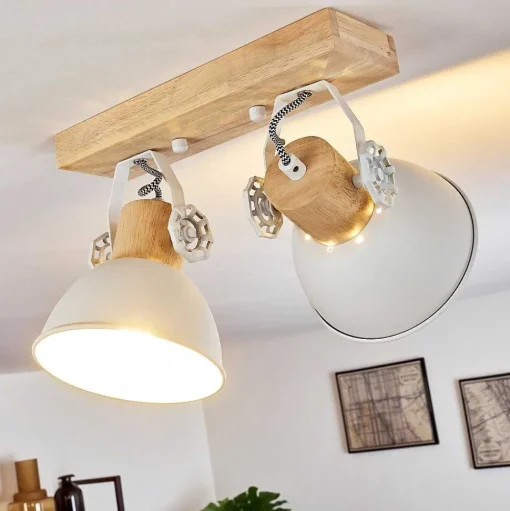 Plafonnier Orny Blanc, 2 Lumieres