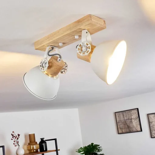 Plafonnier Orny Blanc, 2 Lumieres
