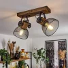 Plafonnier Orny Bois Fonce, Noir, 2 Lumieres