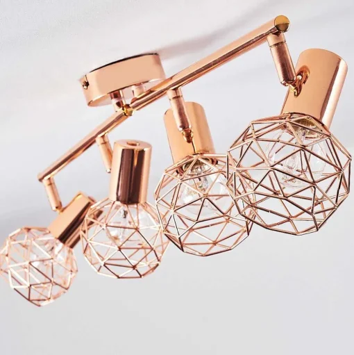 Plafonnier Palmira Cuivre, 4 Lumieres