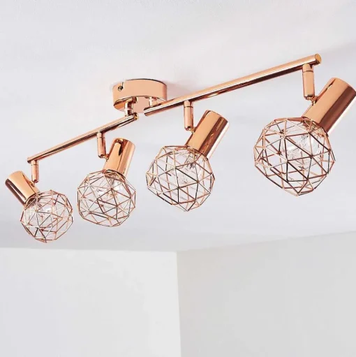Plafonnier Palmira Cuivre, 4 Lumieres