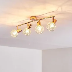 Plafonnier Palmira Cuivre, 4 Lumieres