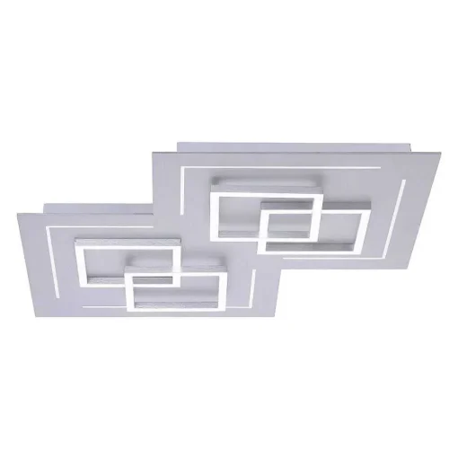 Plafonnier Paul Neuhaus Q-Linea Led Nickel Mat, 8 Lumieres, Telecommandes