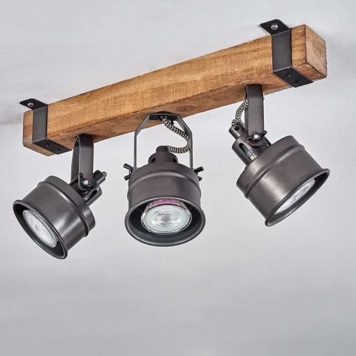 Plafonnier Pehefito Noir, 3 Lumieres