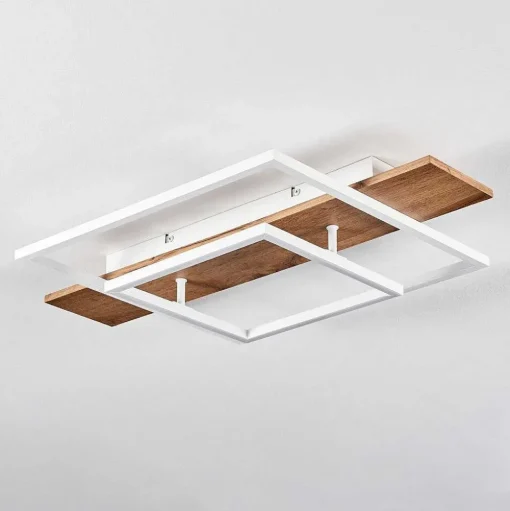 Plafonnier Pompu Led Ecru, Blanc, 1 Lumiere