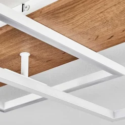 Plafonnier Pompu Led Ecru, Blanc, 1 Lumiere