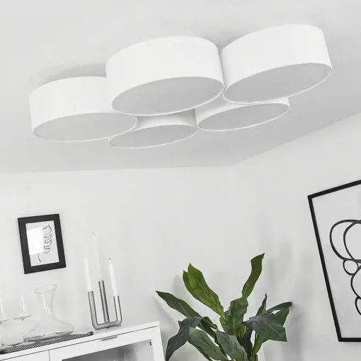 Plafonnier Purus Led Blanc, 1 Lumiere
