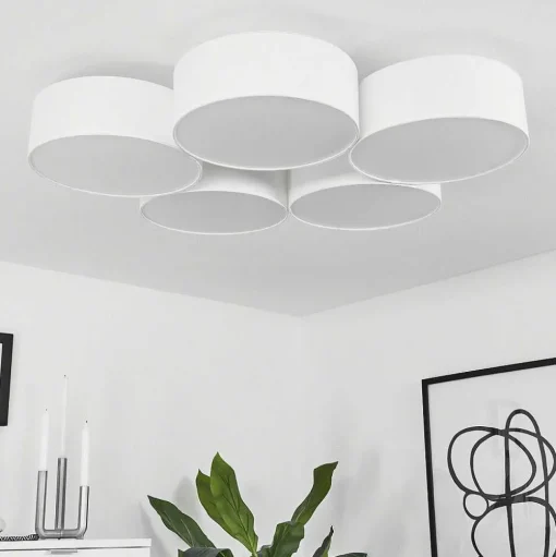 Plafonnier Purus Led Blanc, 1 Lumiere