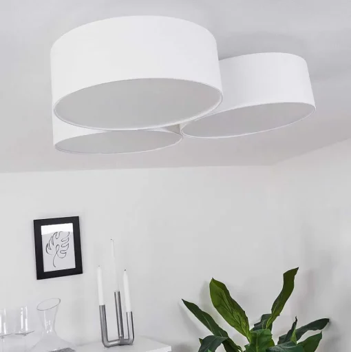 Plafonnier Purus Led Blanc, 1 Lumiere