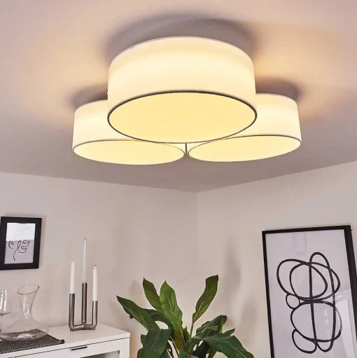 Plafonnier Purus Led Blanc, 1 Lumiere