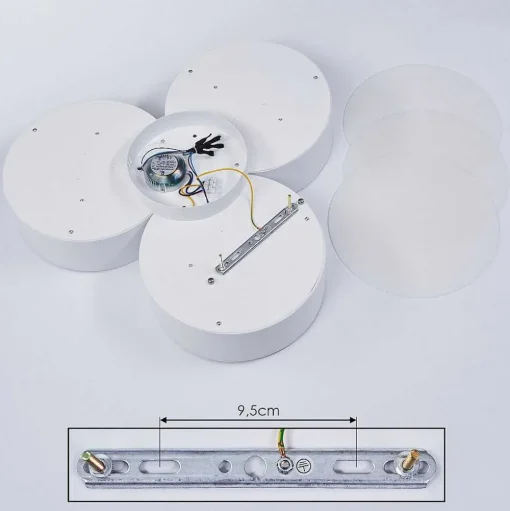Plafonnier Purus Led Blanc, 1 Lumiere