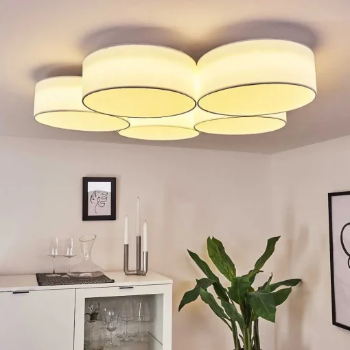 Plafonnier Purus Led Blanc, 1 Lumiere