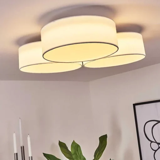 Plafonnier Purus Led Blanc, 1 Lumiere