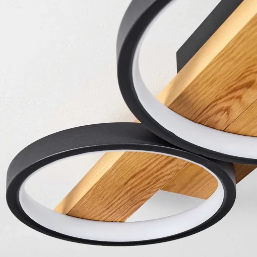 Plafonnier Rodekro Led Ecru, Noir, 1 Lumiere
